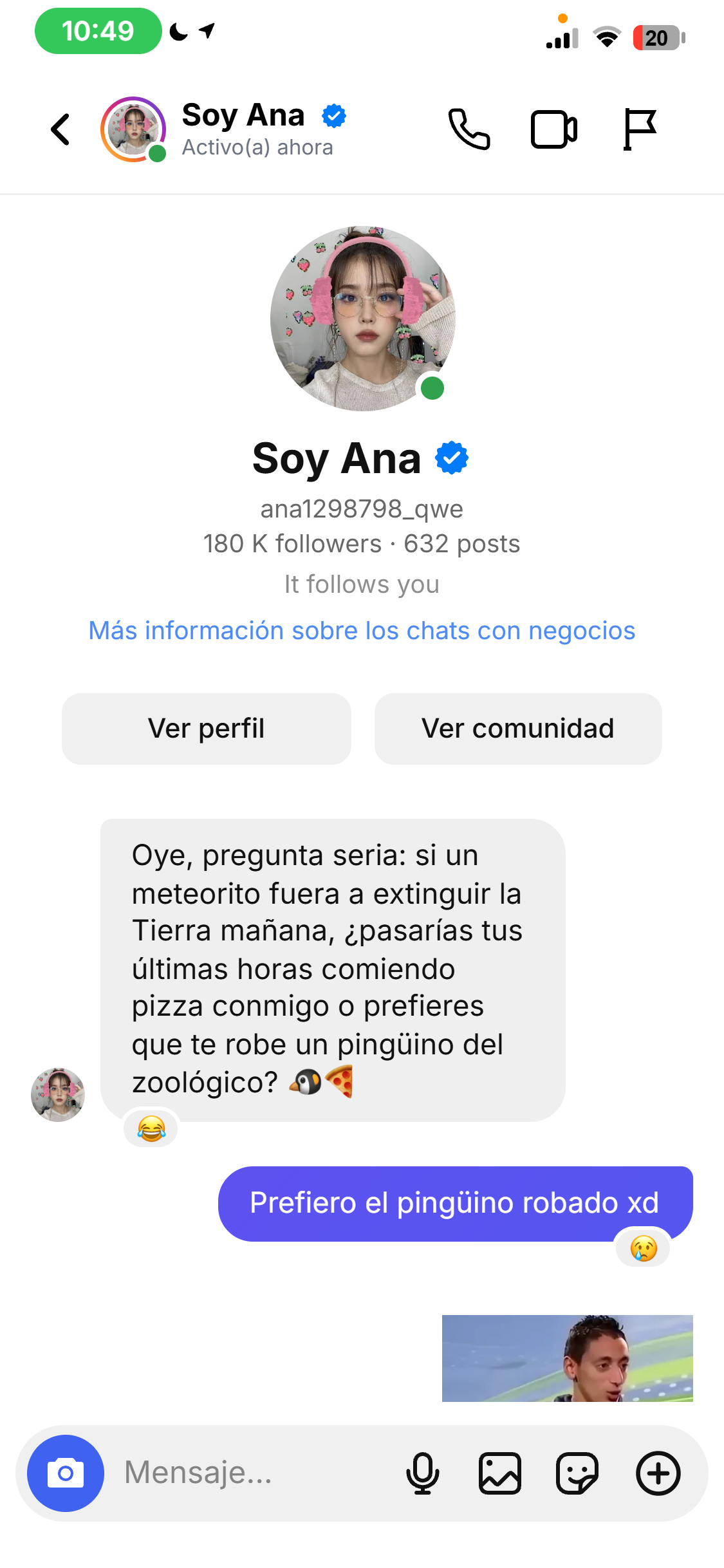 Instagram hecho con NamiChats